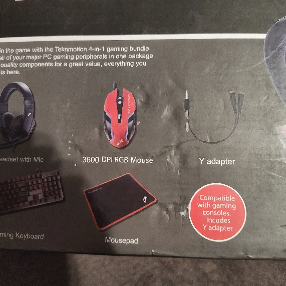 TekNmotion Nibiru 4-In-1 Gaming Bundle Keyboard Mouse Headset